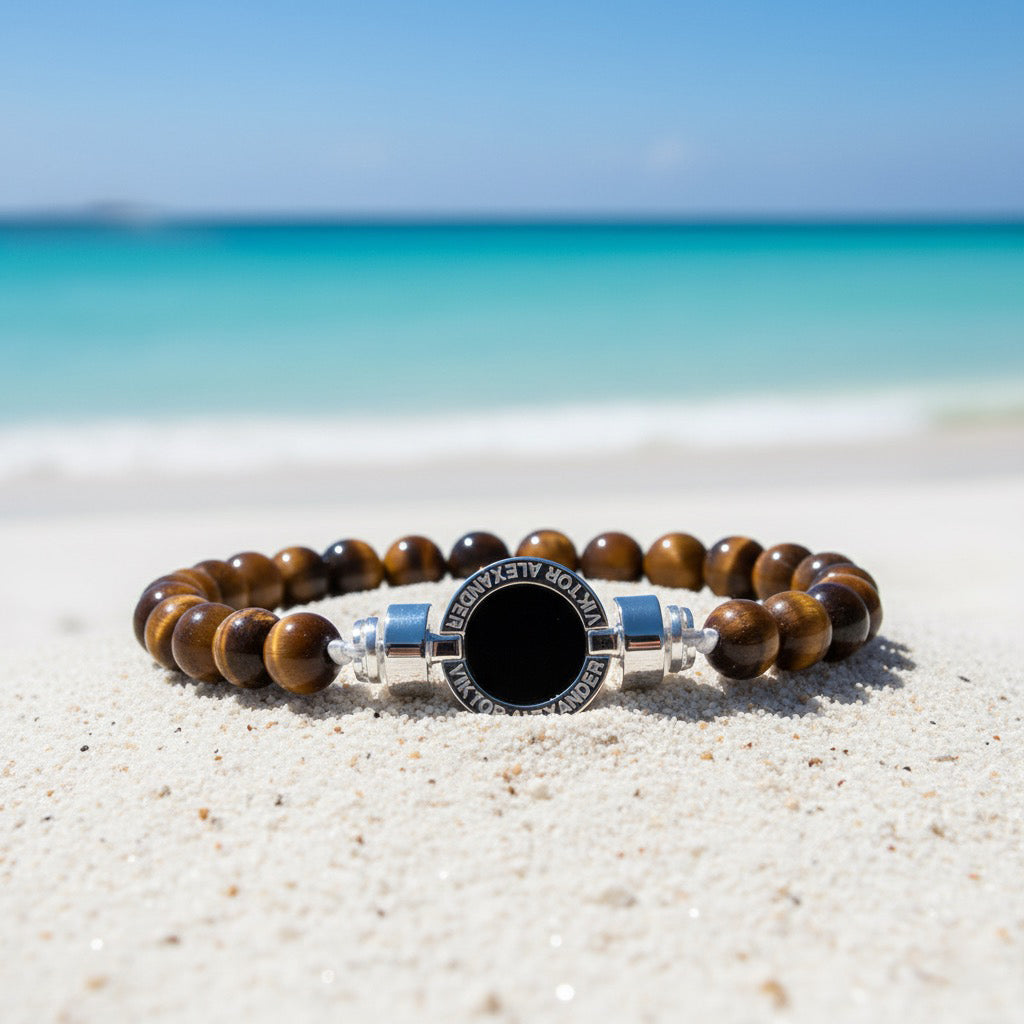 1889 Black Spinel 925 Silver Gemstone Bracelets