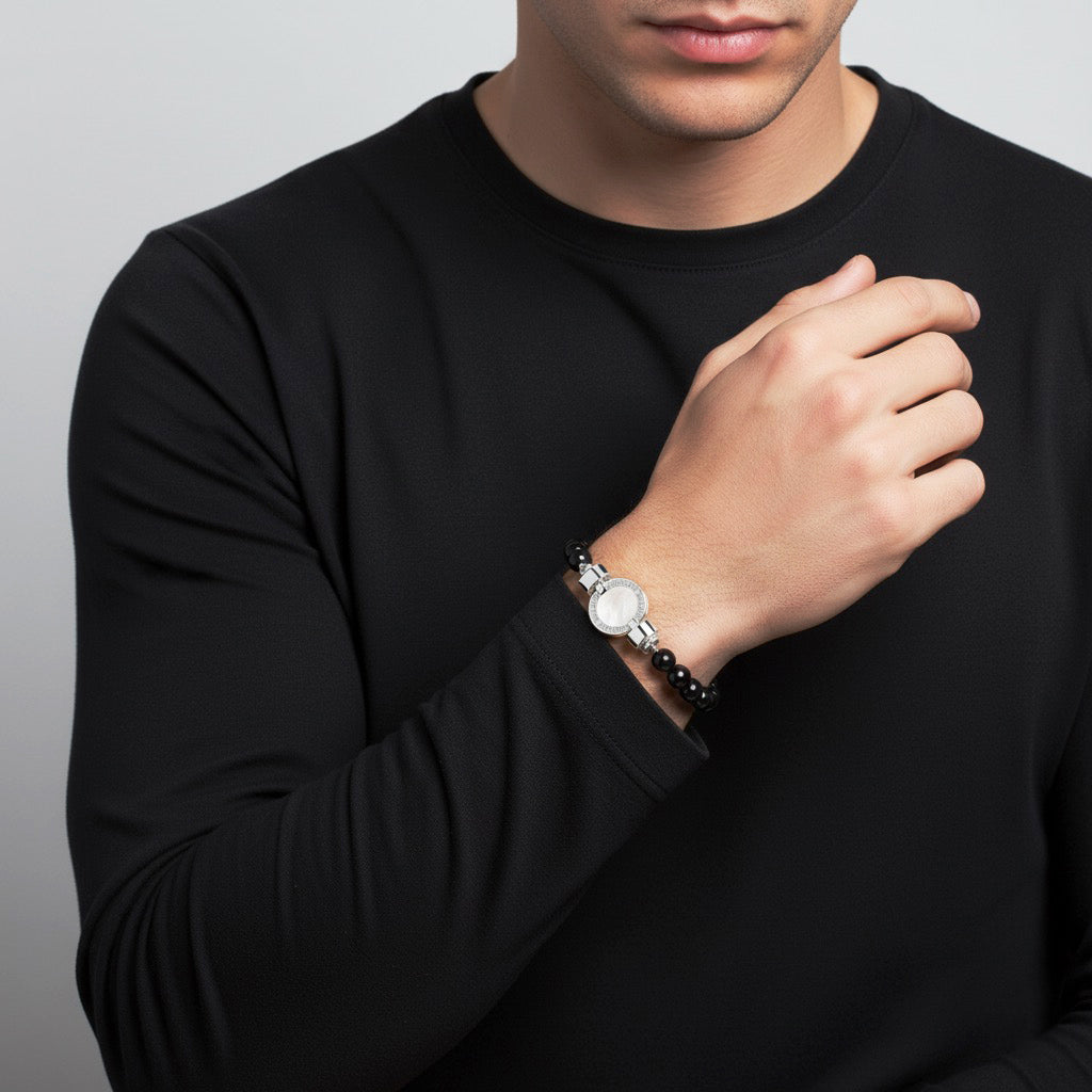 1889 Mother of Pearl 925 Silver Gemstone Bracelets