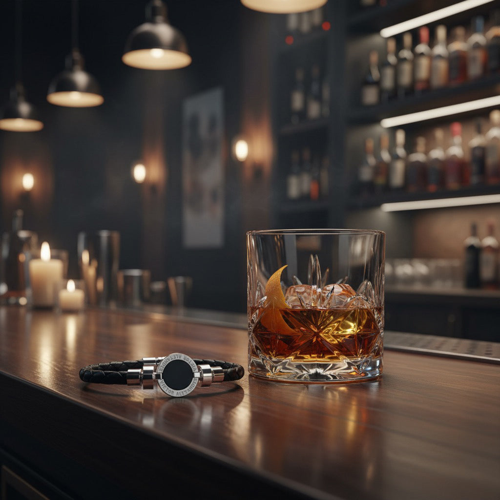 1889 Black Spinel 925 Silver Weaved Calf Bracelet