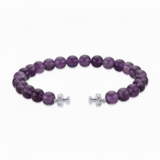 レガリア 6mm ブラックスピネルビーズブレスレット 925シルバーリンク