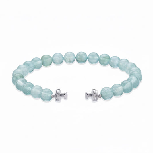 レガリア 6mm ブラックスピネルビーズブレスレット 925シルバーリンク