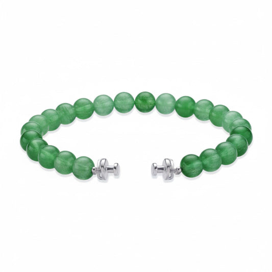 レガリア 6mm ブラックスピネルビーズブレスレット 925シルバーリンク