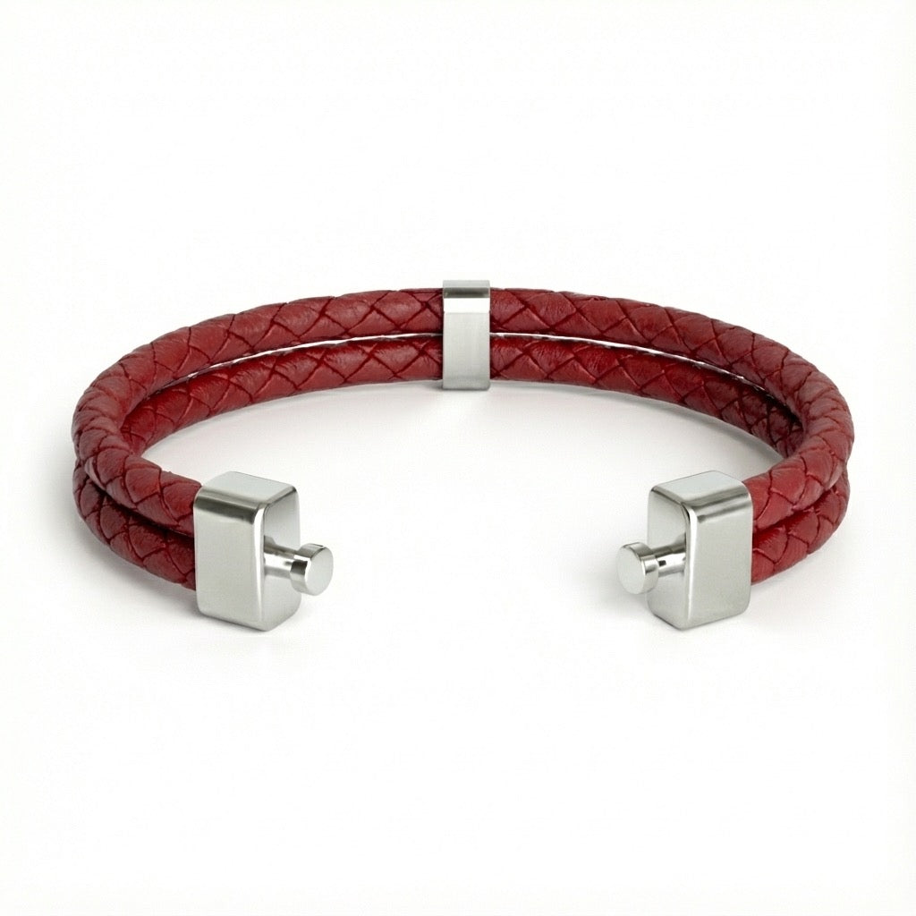 Dual Italian Weaved Calf Bracelet (Classic Colours)