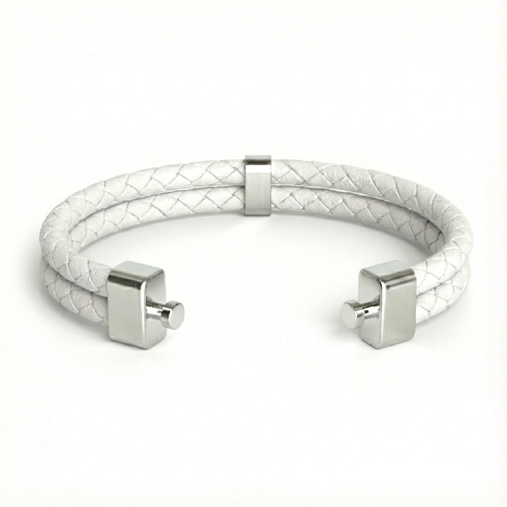 Dual Italian Weaved Calf Bracelet (Pastel Colours)