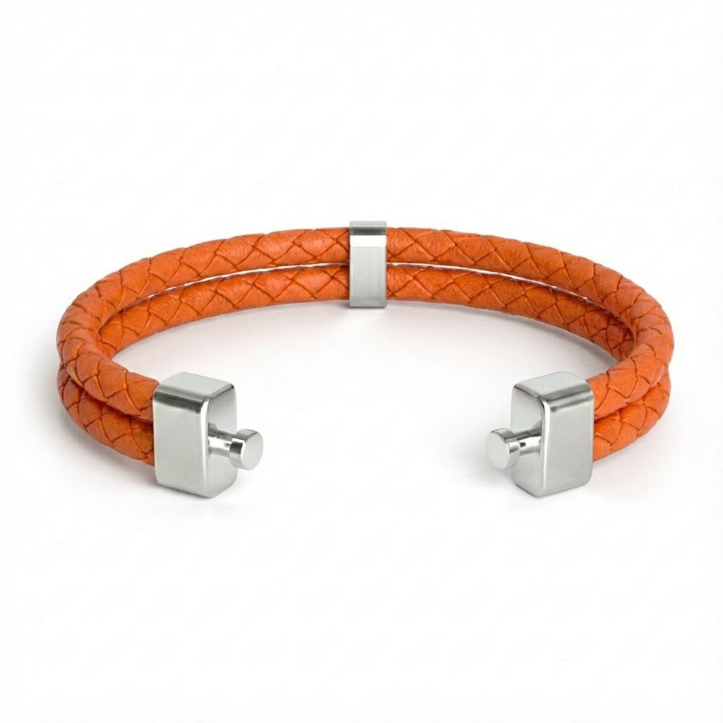 Dual Italian Weaved Calf Bracelet (Pastel Colours)