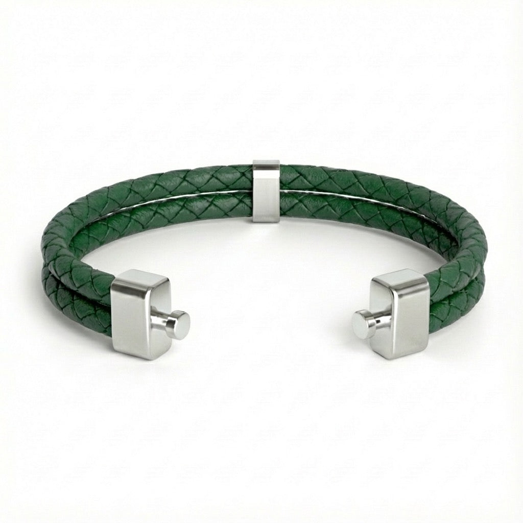 Dual Italian Weaved Calf Bracelet (Classic Colours)