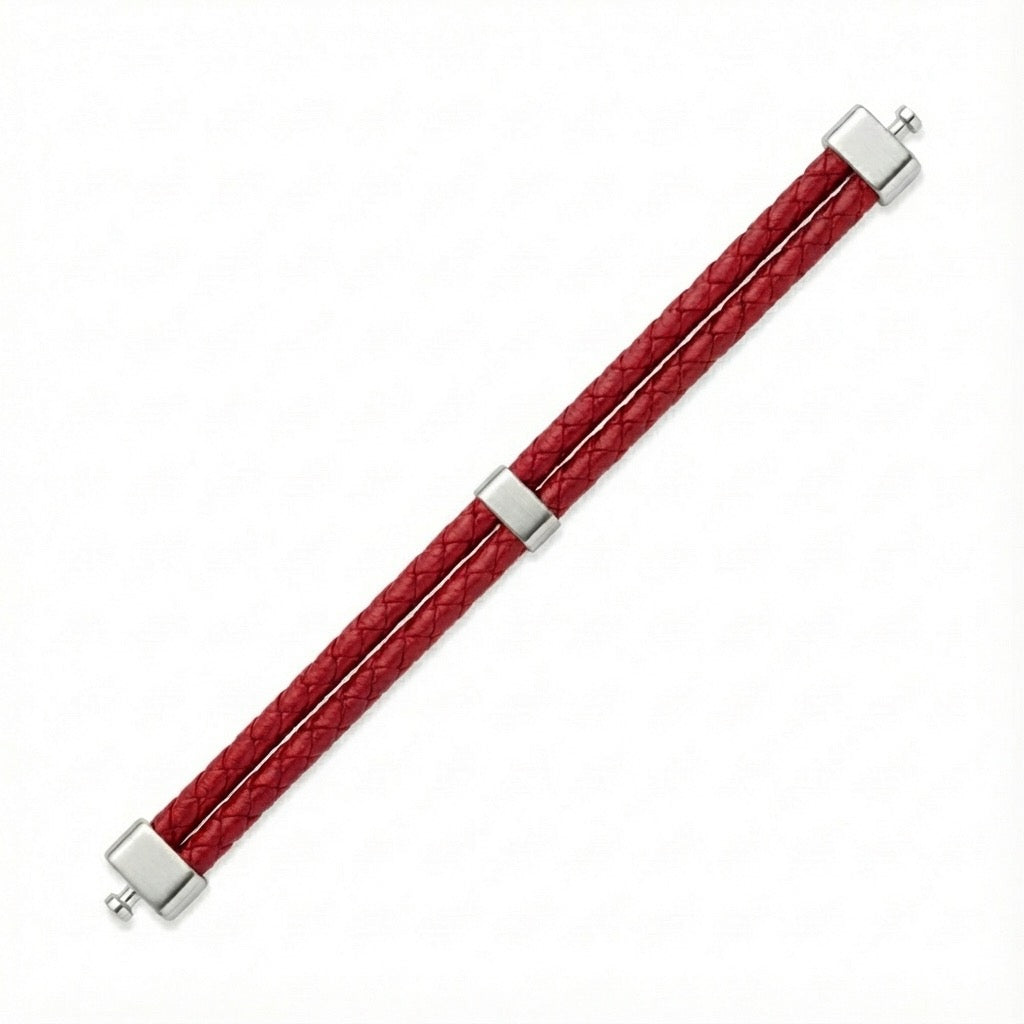 Dual Italian Weaved Calf Bracelet (Classic Colours)