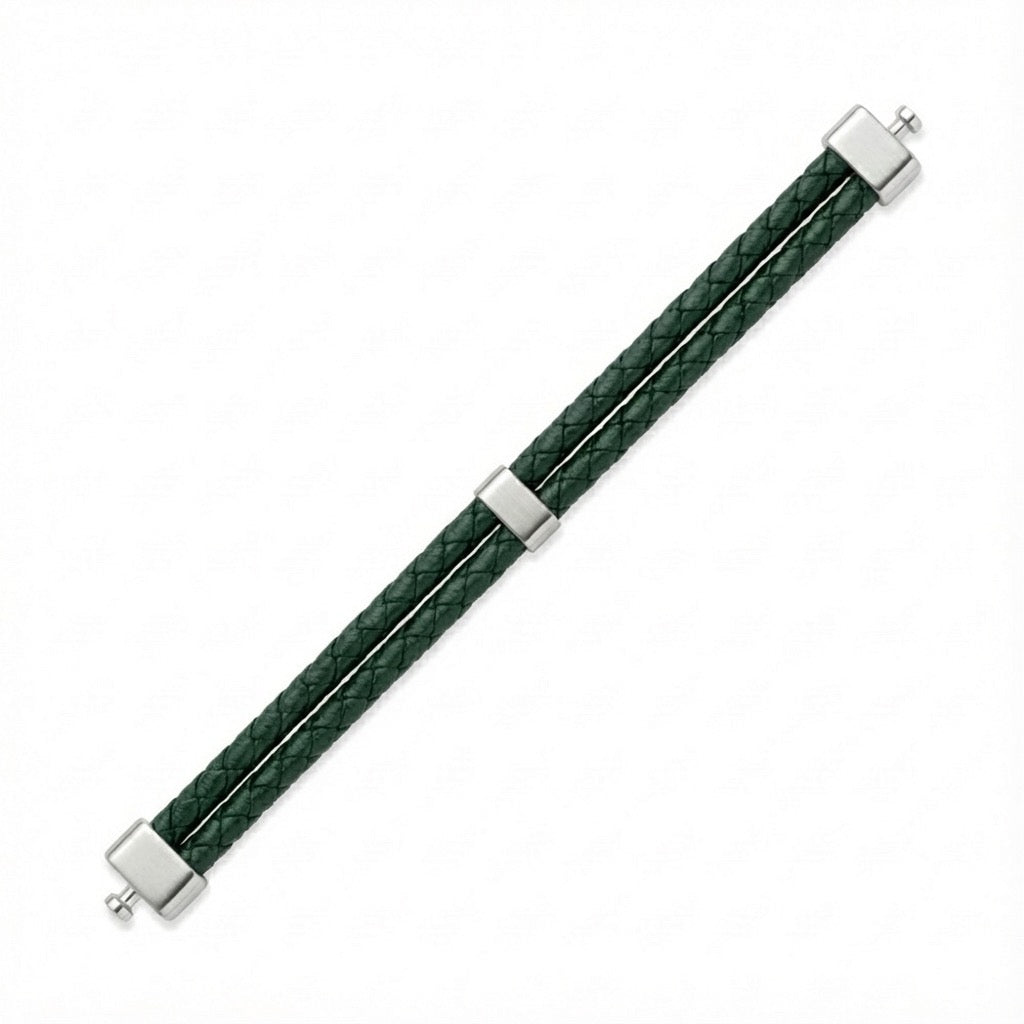 Dual Italian Weaved Calf Bracelet (Classic Colours)