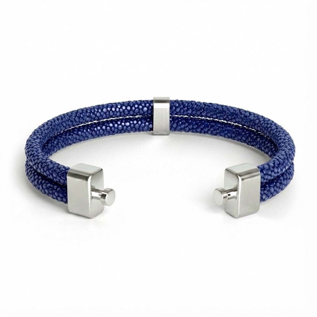 8mm Dual Royal Blue Galuchat Stingray Bracelet