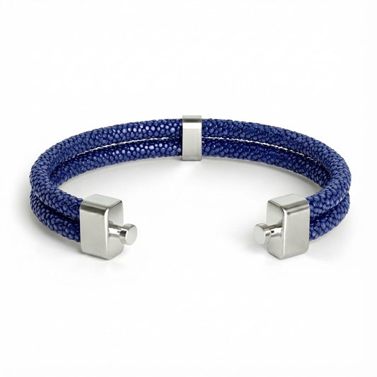 8mm Dual Royal Blue Galuchat Stingray Bracelet