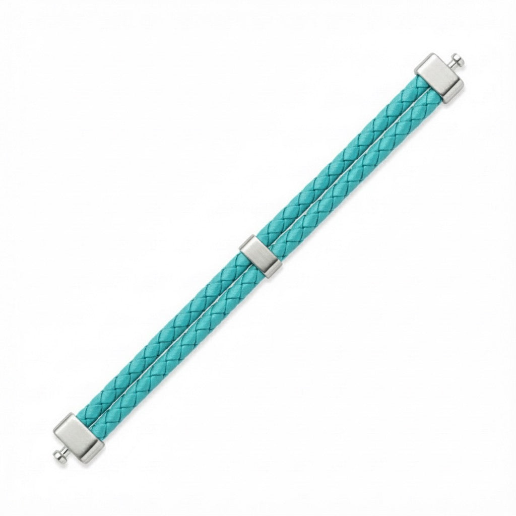 Dual Italian Weaved Calf Bracelet (Pastel Colours)