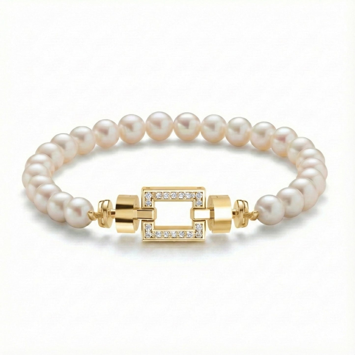 オーパス パヴェ 18 カラット 6mm ジェムストーン ブレスレット