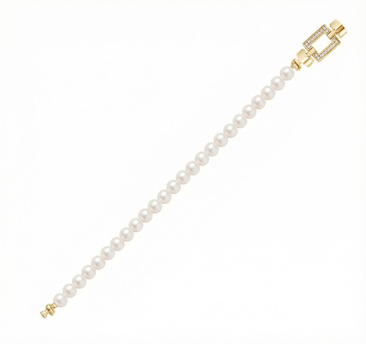 オーパス パヴェ 18 カラット 6mm ジェムストーン ブレスレット