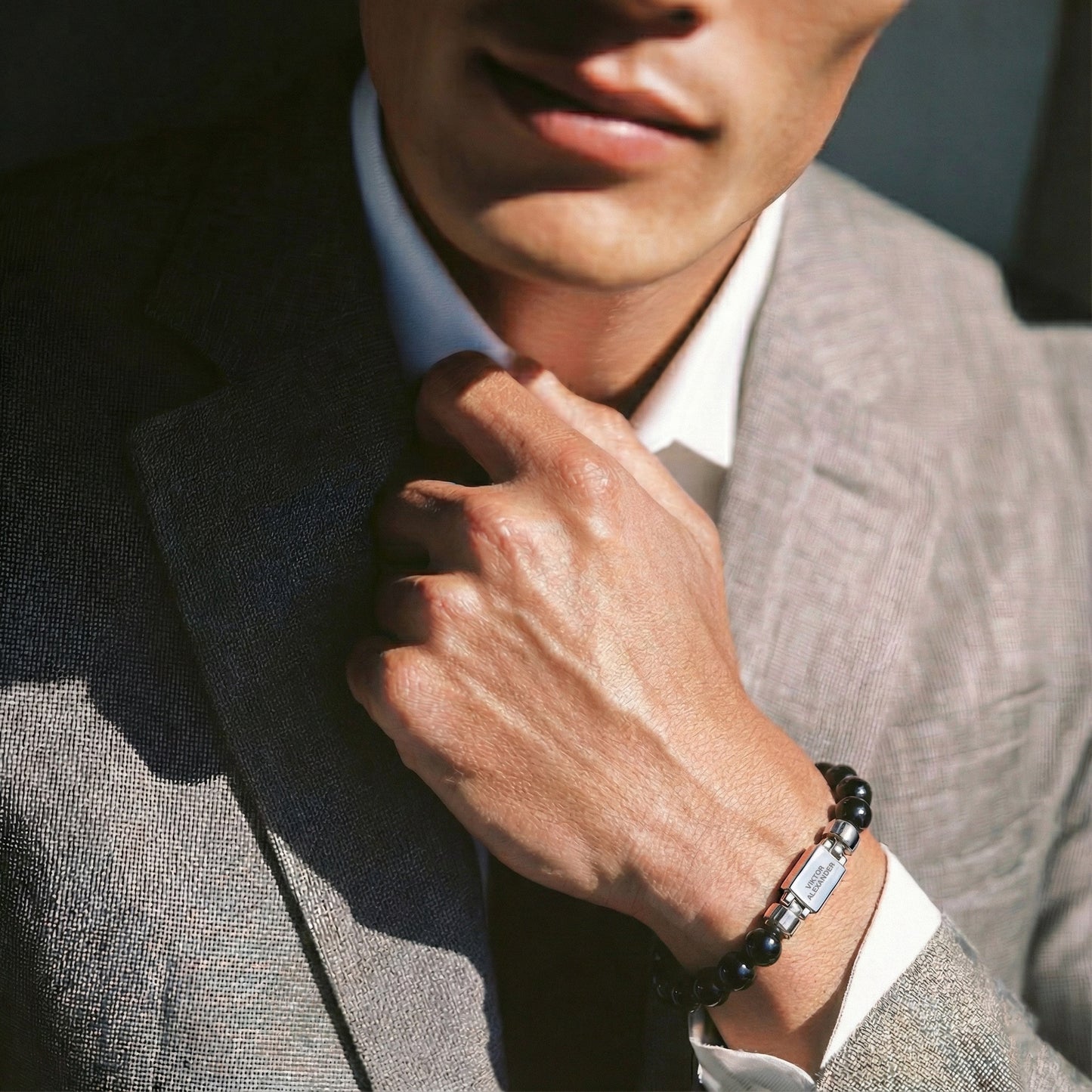 Regalia S 925 Silver with 3 Sizes of Black Tourmaline Oroboro Bracelet