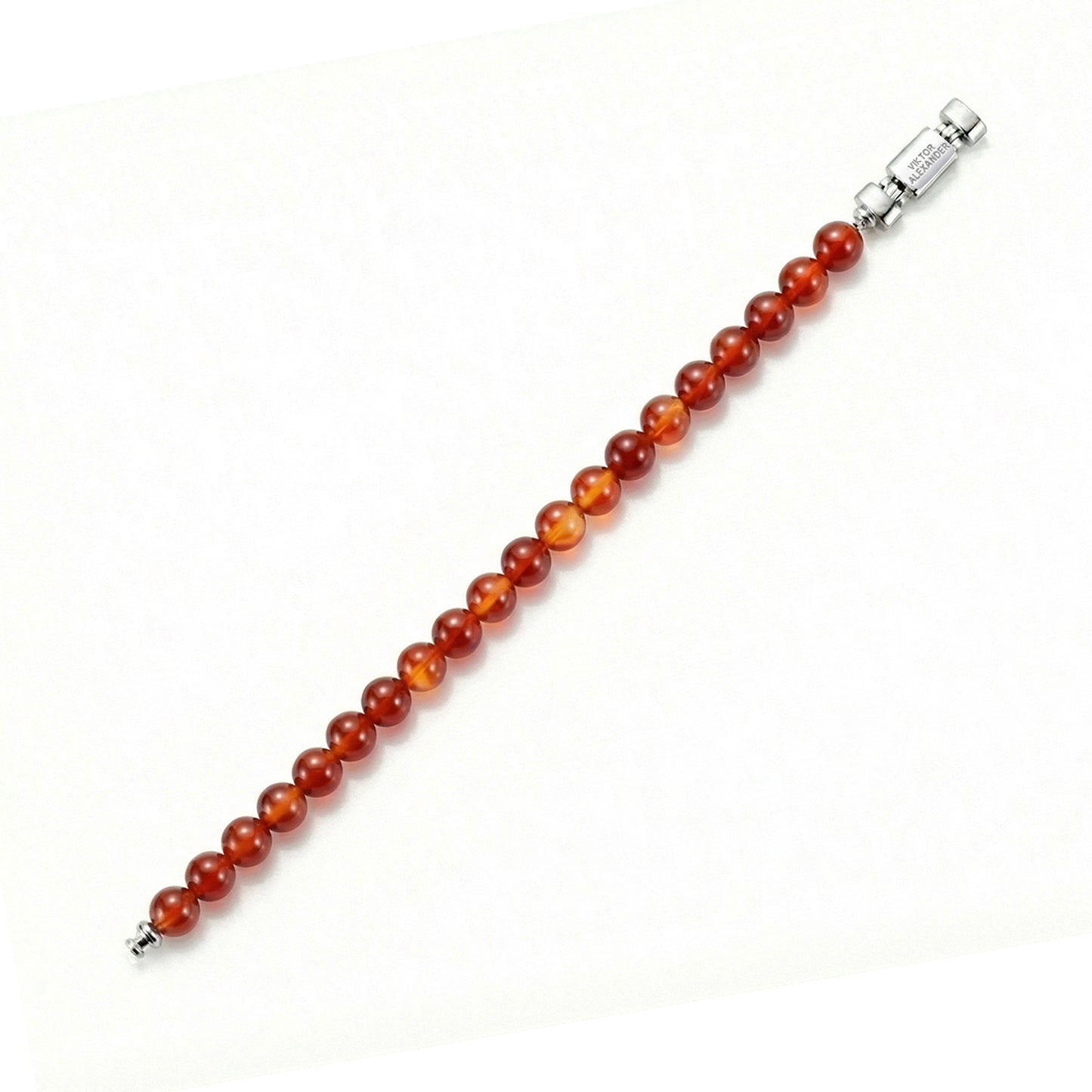 Regalia S 925 Silver with 3 Sizes of Carnelian Oroboro Bracelet