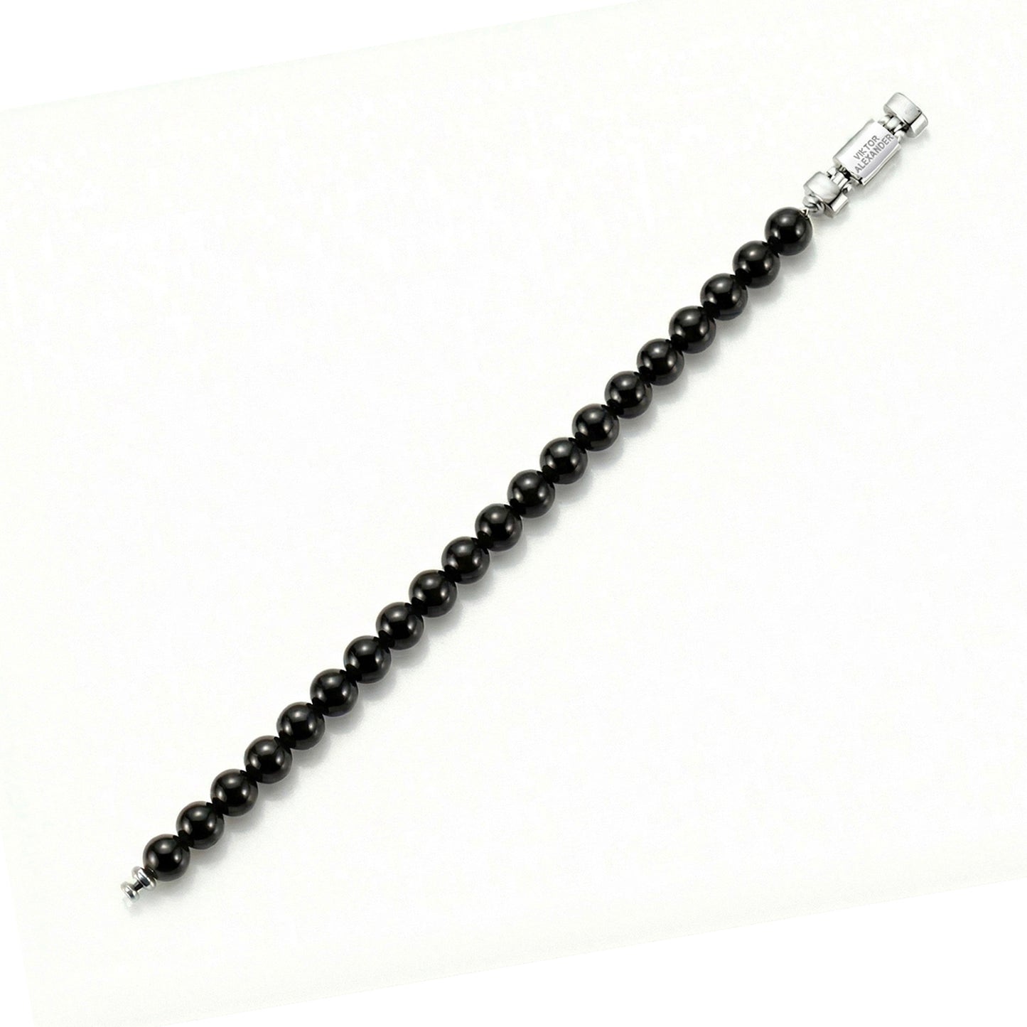 Regalia S 925 Silver with 3 Sizes of Black Tourmaline Oroboro Bracelet