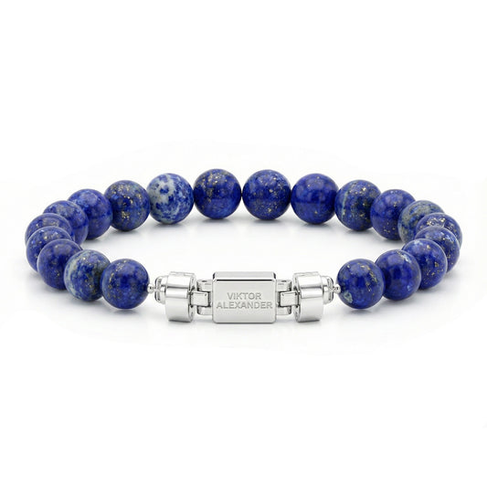 Regalia S 925 Silver with 3 Sizes of Lapis Lazuli Oroboro Bracelet
