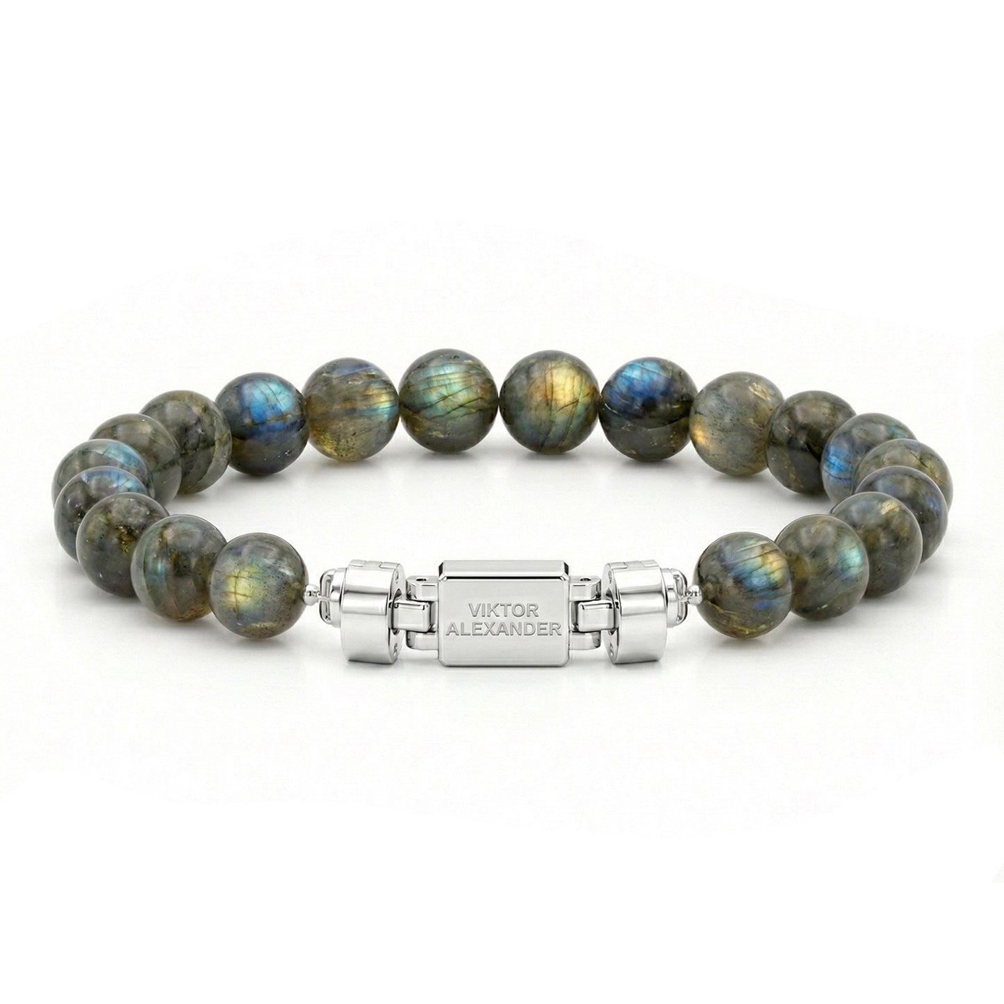 Regalia S 925 Silver with 3 Sizes of Labradorite Oroboro Bracelet