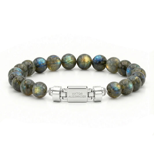 Regalia S 925 Silver with 3 Sizes of Labradorite Oroboro Bracelet