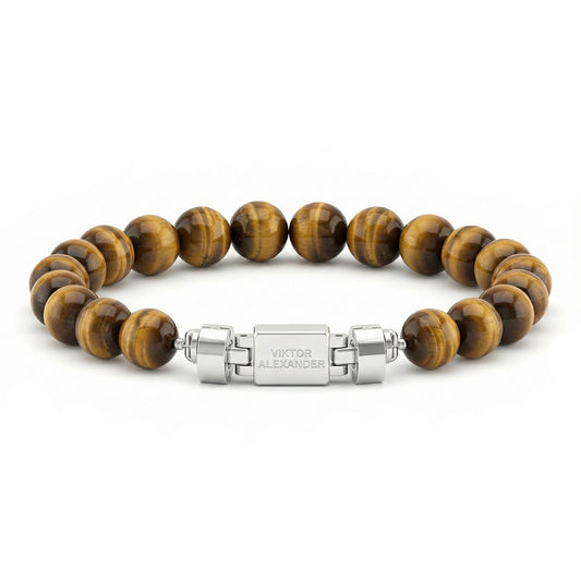 Regalia S 925 Silver with 3 Sizes of Tiger’s Eye Oroboro Bracelet