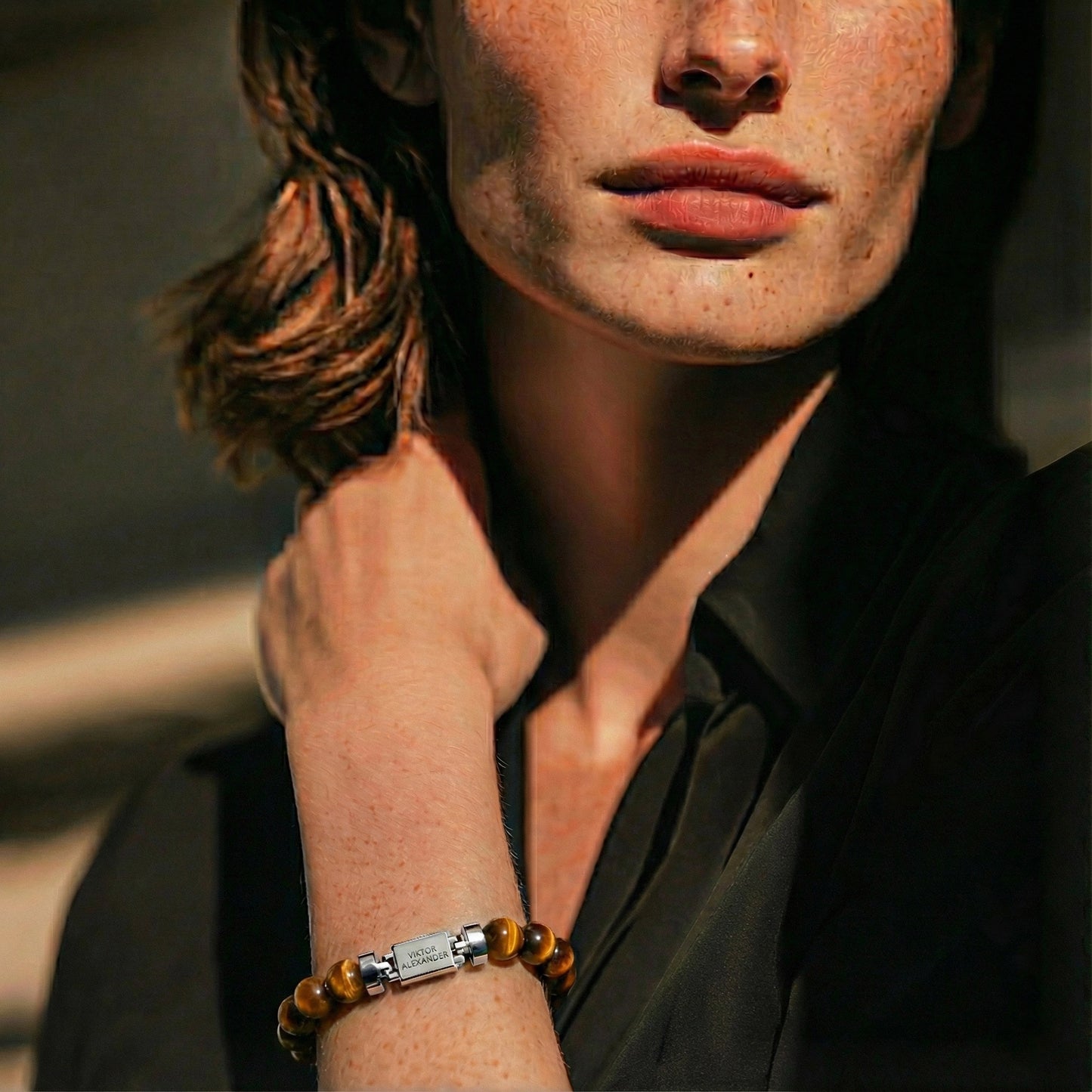 Regalia S 925 Silver with 3 Sizes of Tiger’s Eye Oroboro Bracelet