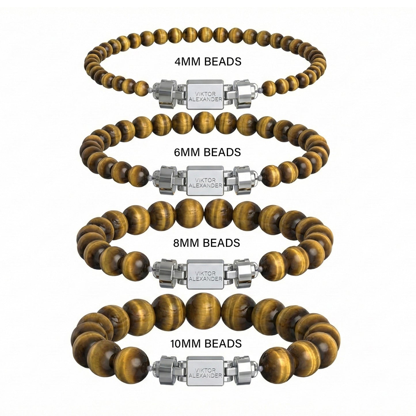 Regalia S 925 Silver with 3 Sizes of Tiger’s Eye Oroboro Bracelet