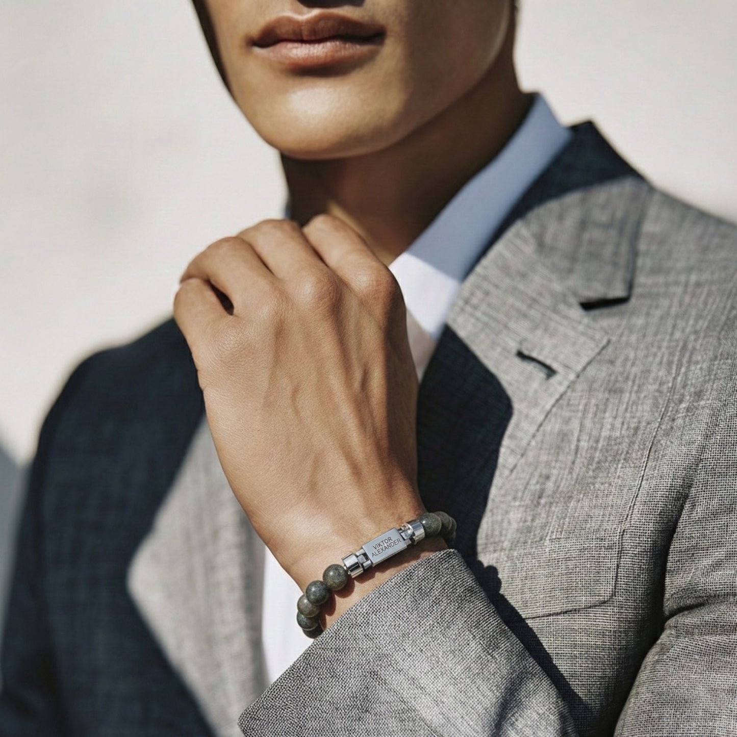 Regalia S 925 Silver with 3 Sizes of Labradorite Oroboro Bracelet