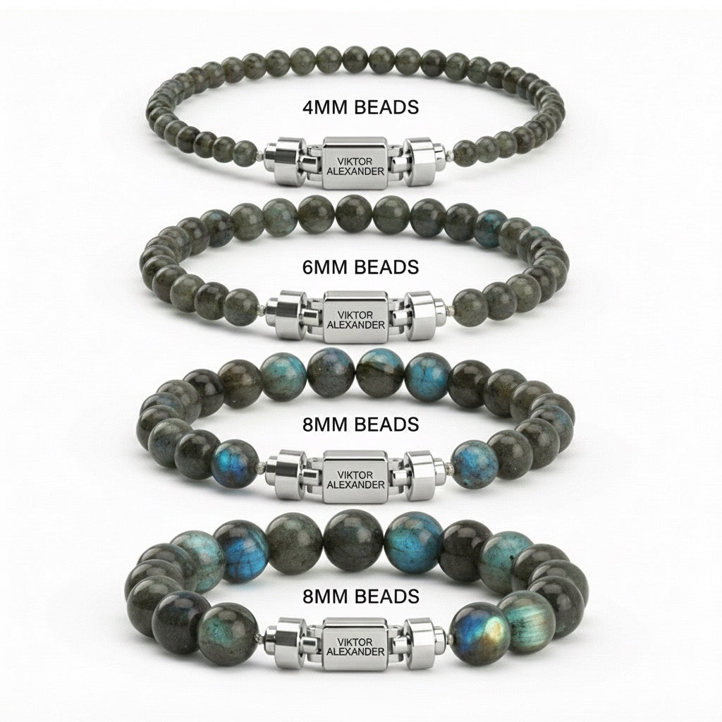 Regalia S 925 Silver with 3 Sizes of Labradorite Oroboro Bracelet
