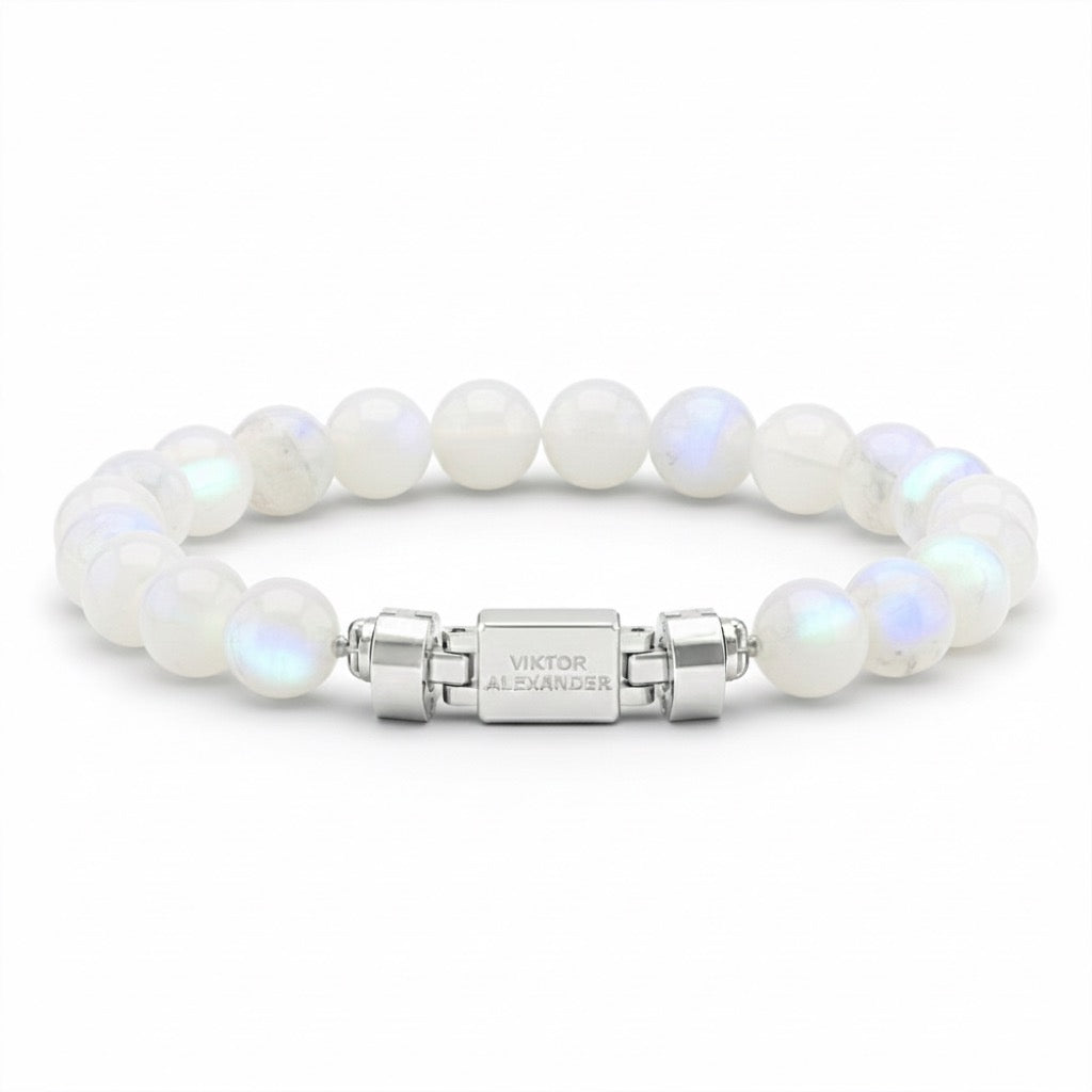 Regalia S 925 Silver with 3 Sizes of Moonstone Oroboro Bracelet