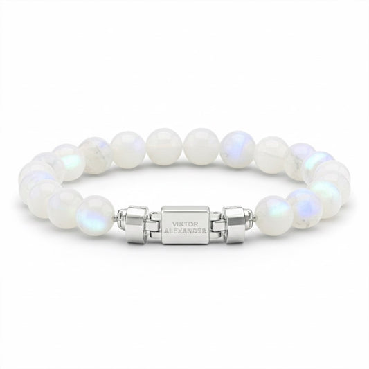 Regalia S 925 Silver with 3 Sizes of Moonstone Oroboro Bracelet