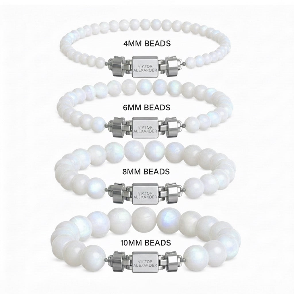 Regalia S 925 Silver with 3 Sizes of Moonstone Oroboro Bracelet