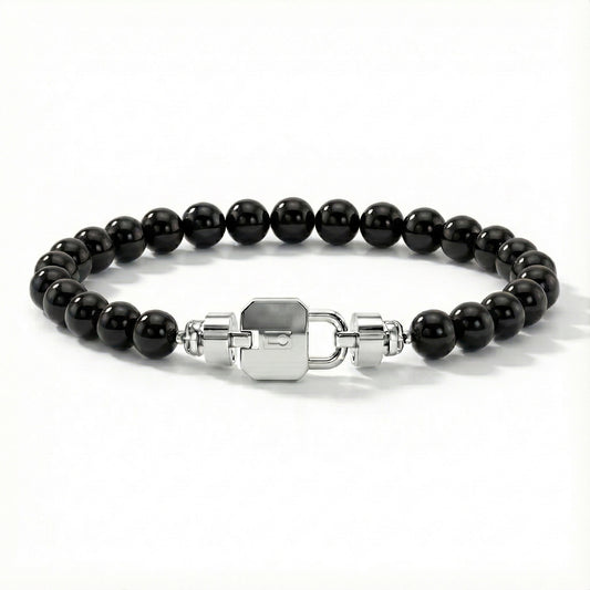 Regalia S Lock 925 with Gemstone Bead Bracelet