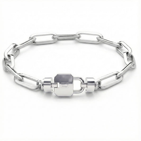 Regalia S Lock 925 Silver Chain Link Bracelet