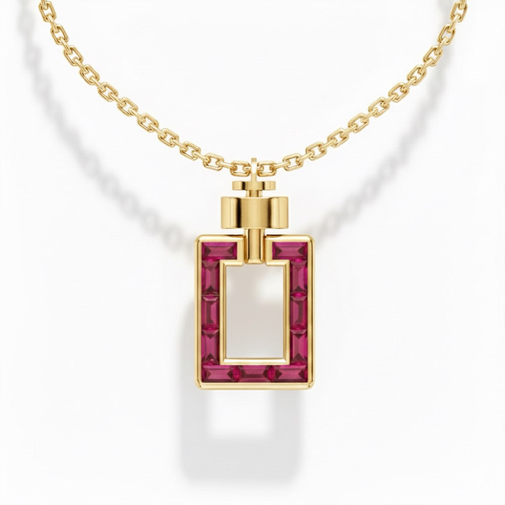 Magnum Opus XL Ruby 18-carat gold Pendant with Necklace