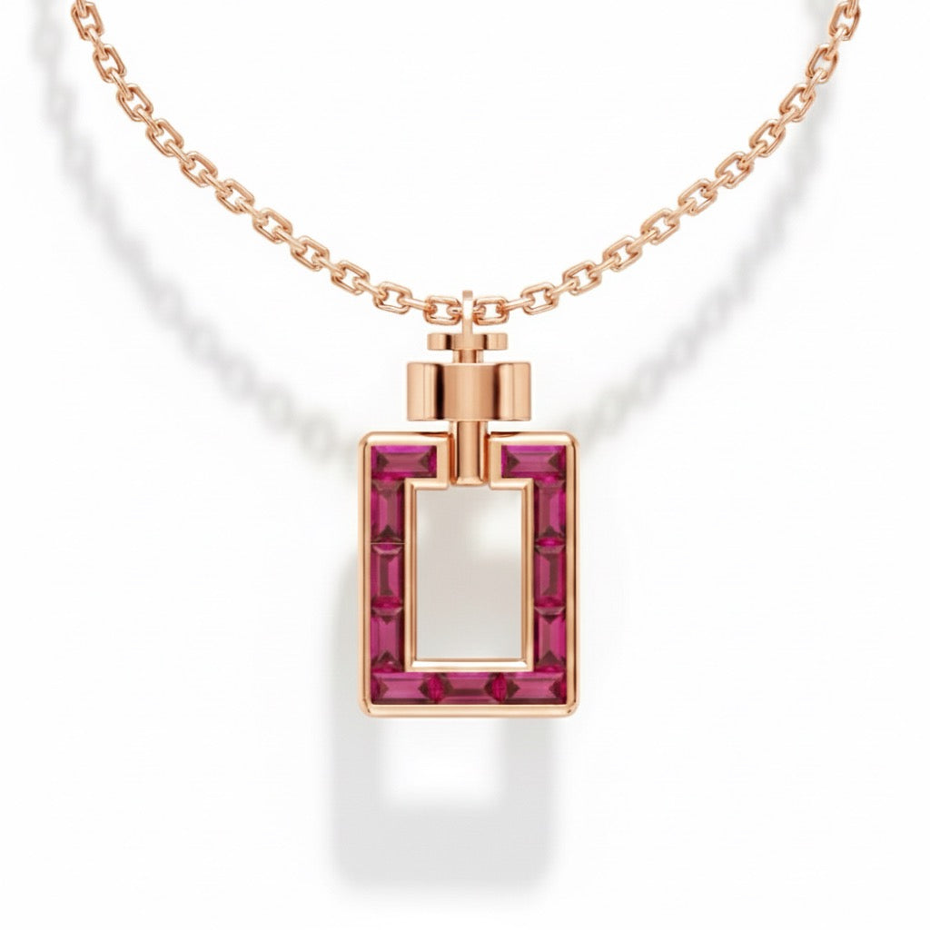 Magnum Opus XL Ruby 18-carat gold Pendant with Necklace