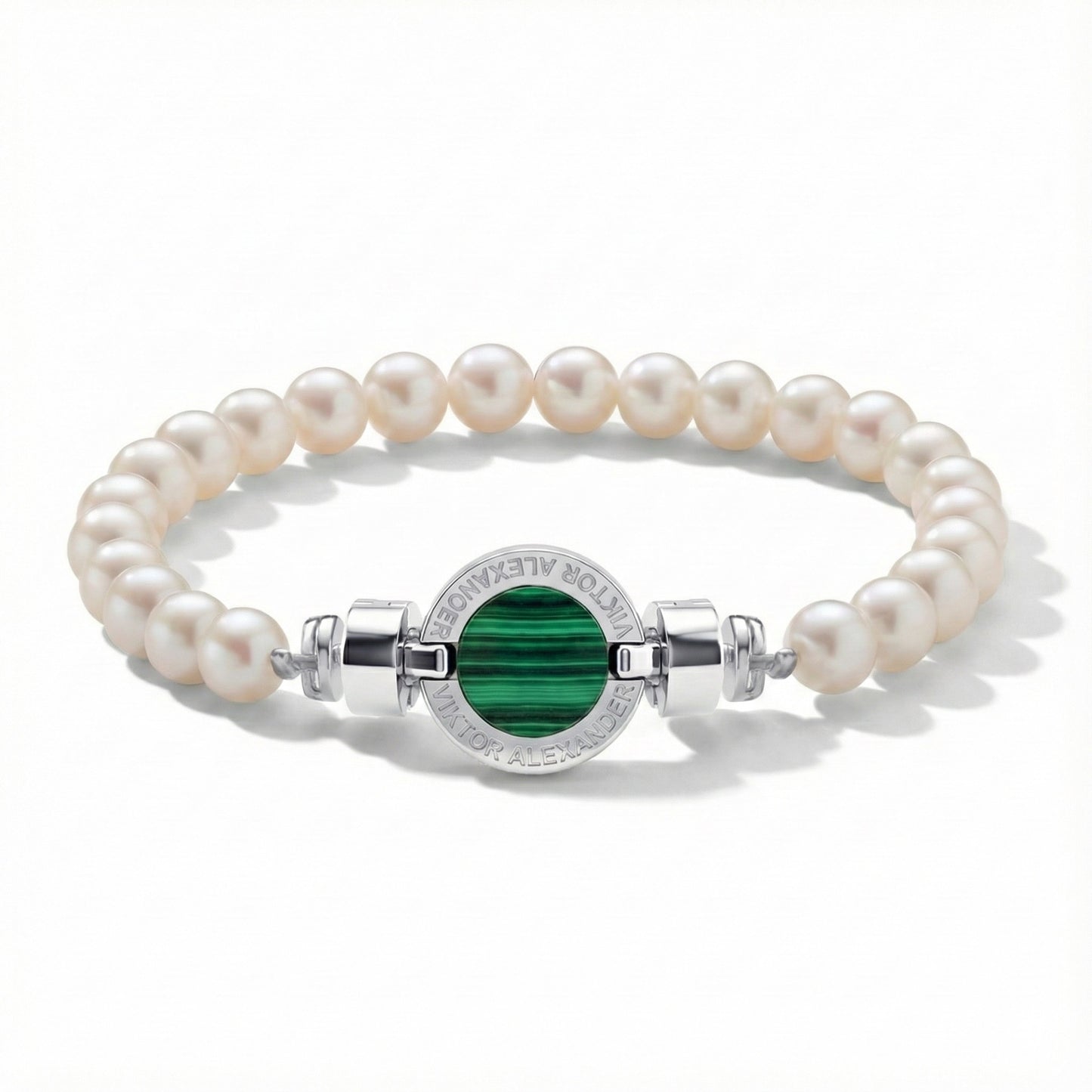 1889 Malachite 925 Silver Gemstone Bracelets