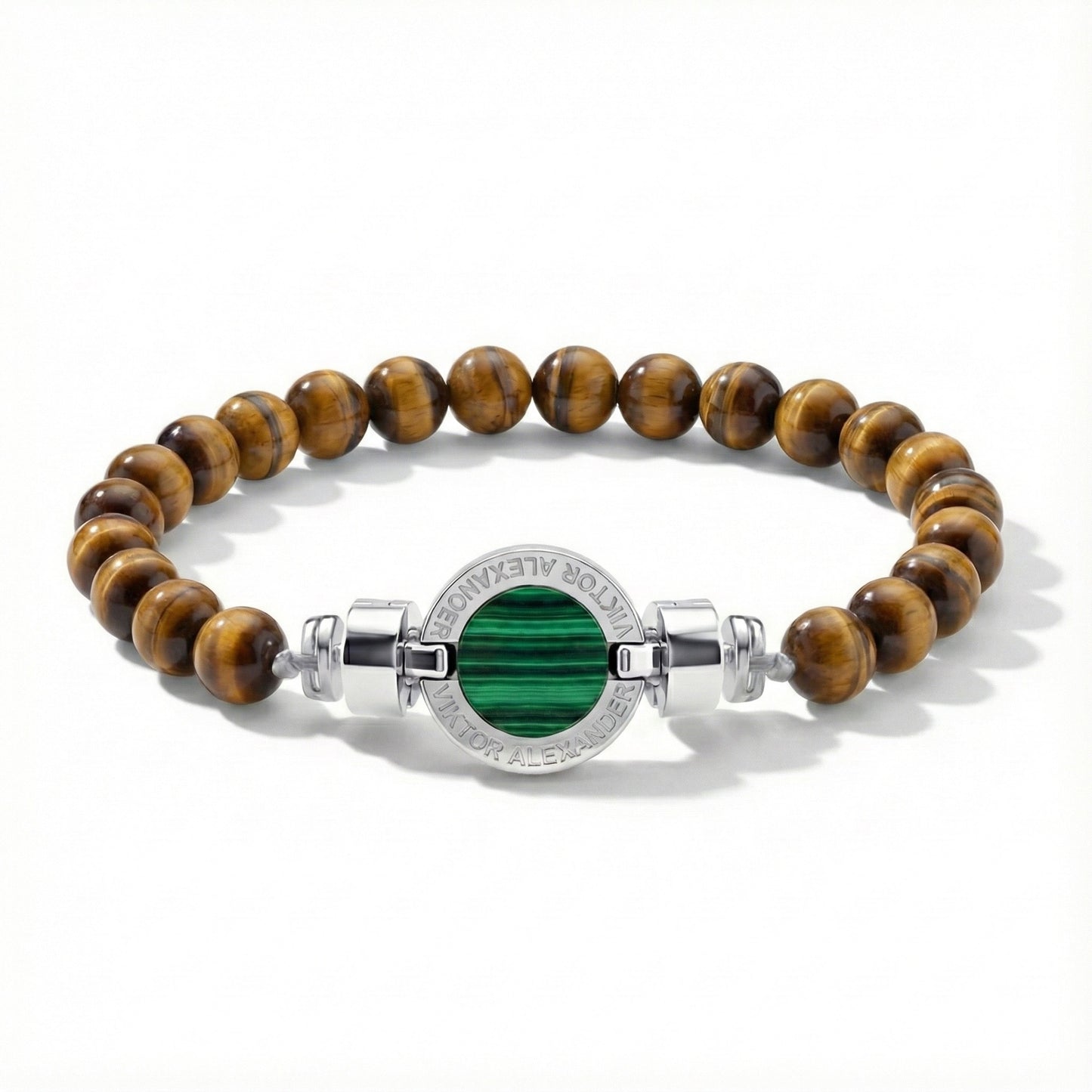 1889 Malachite 925 Silver Gemstone Bracelets