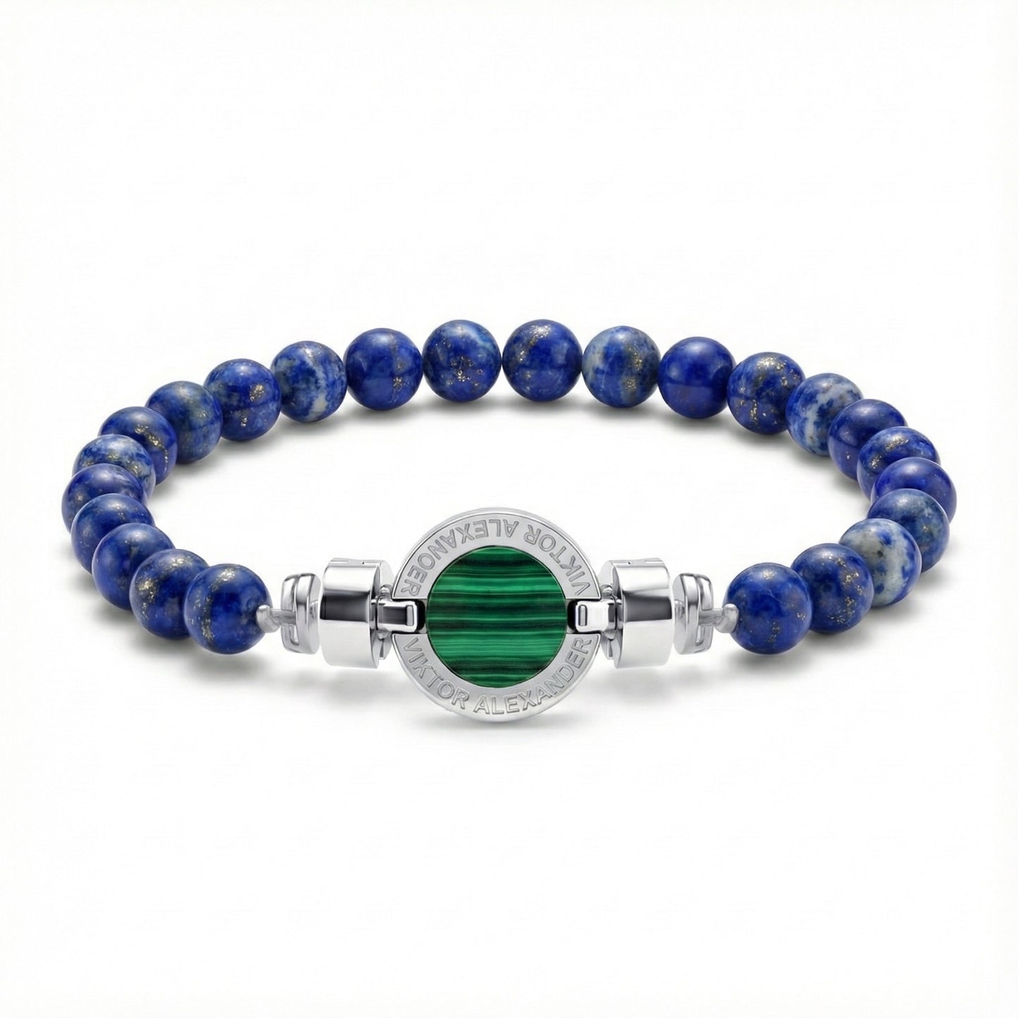 1889 Malachite 925 Silver Gemstone Bracelets