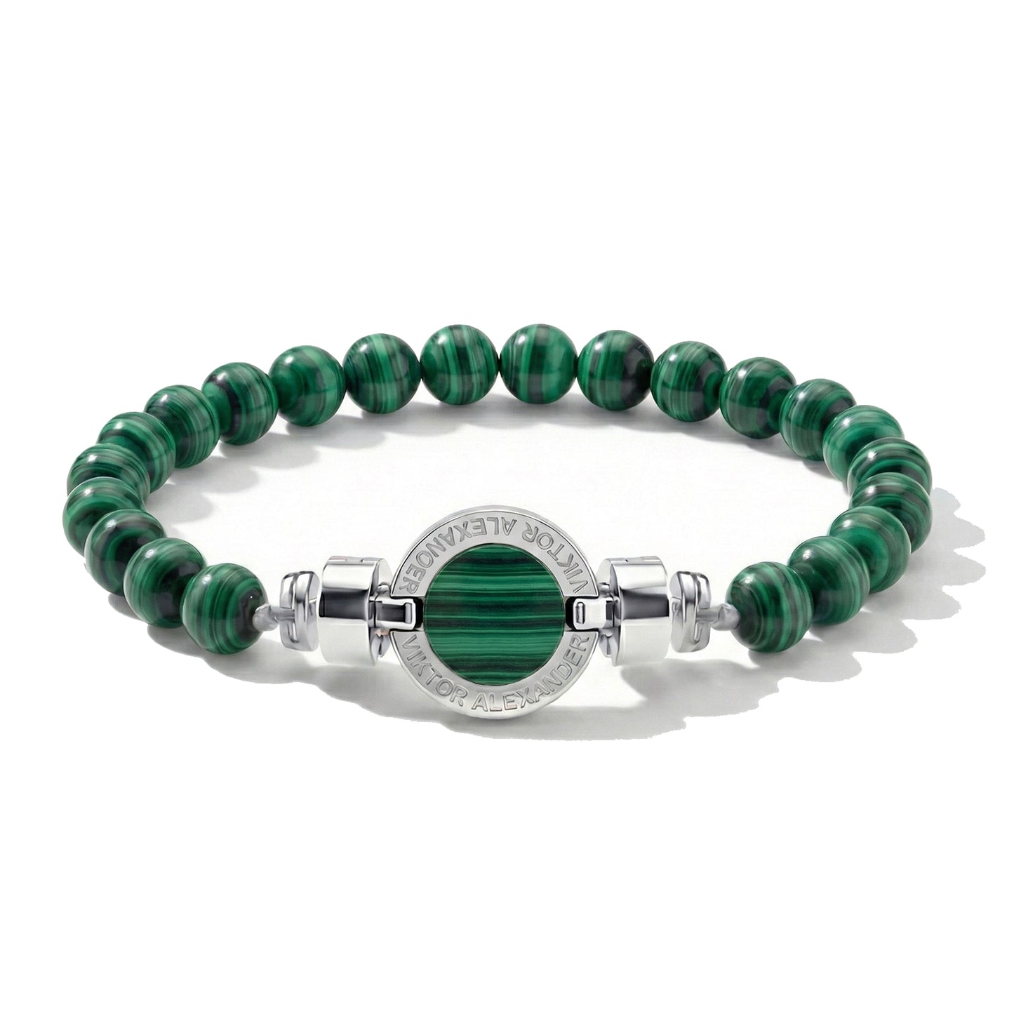 1889 Malachite 925 Silver Gemstone Bracelets