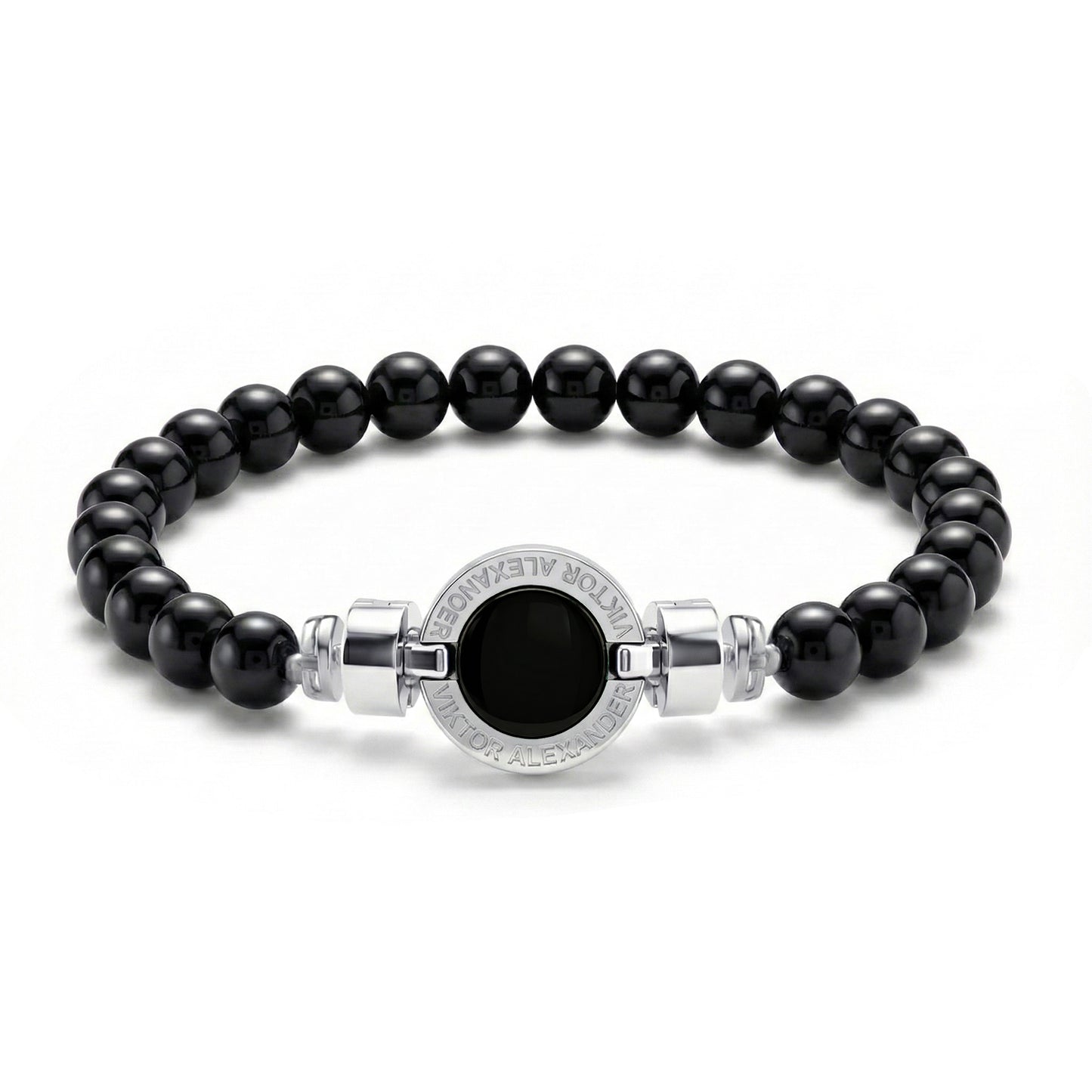 1889 Black Spinel 925 Silver Gemstone Bracelets