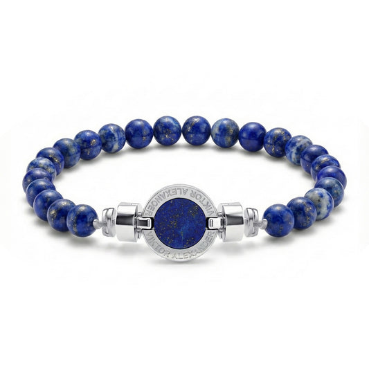 1889 Lapis Lazuli 925 Silver Gemstone Bracelets