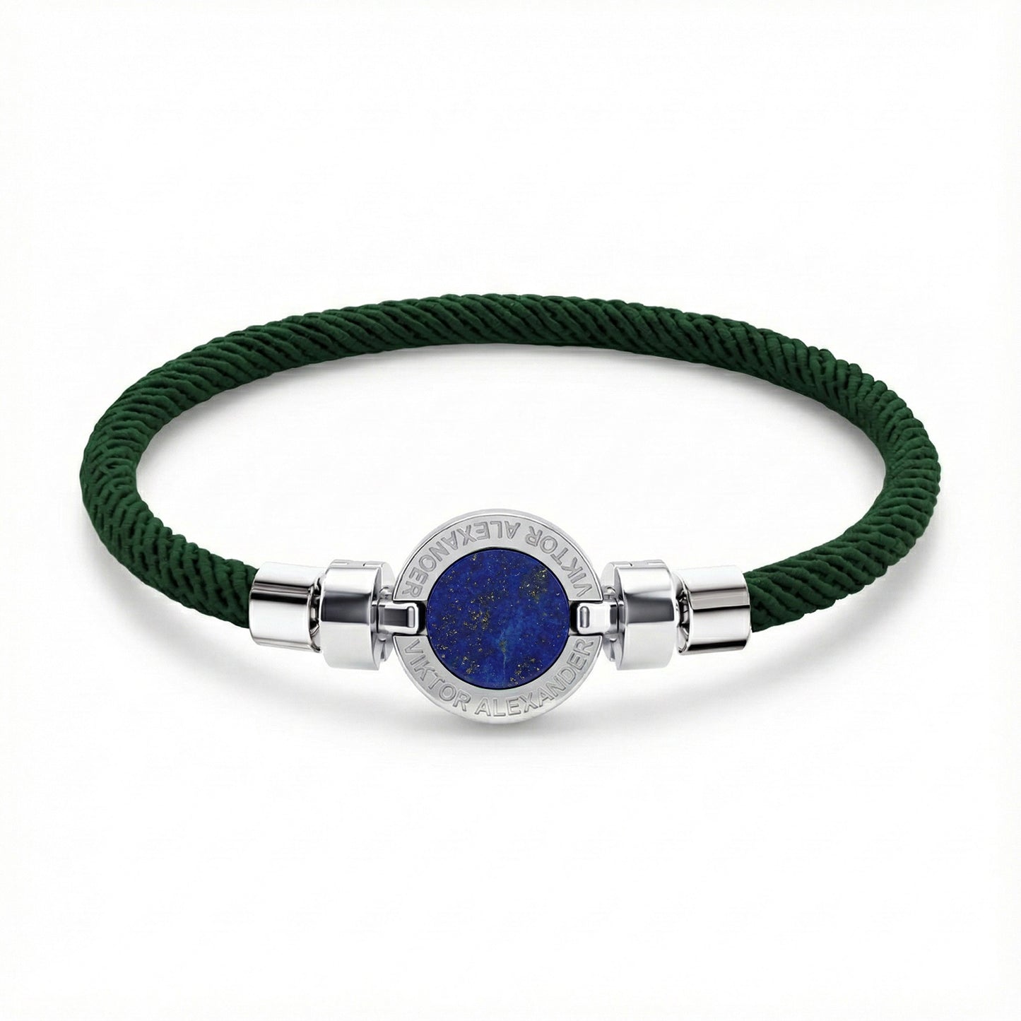 1889 Lapis Lazuli 925 Silver With Italian Nylon Bracelet