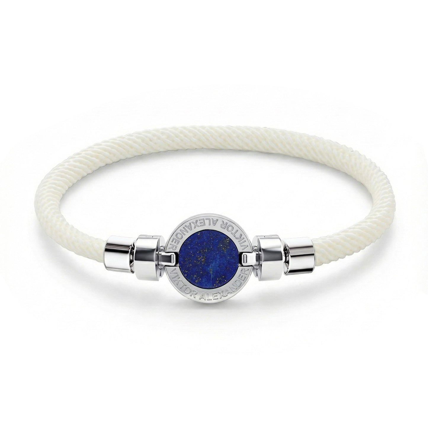 1889 Lapis Lazuli 925 Silver With Italian Nylon Bracelet