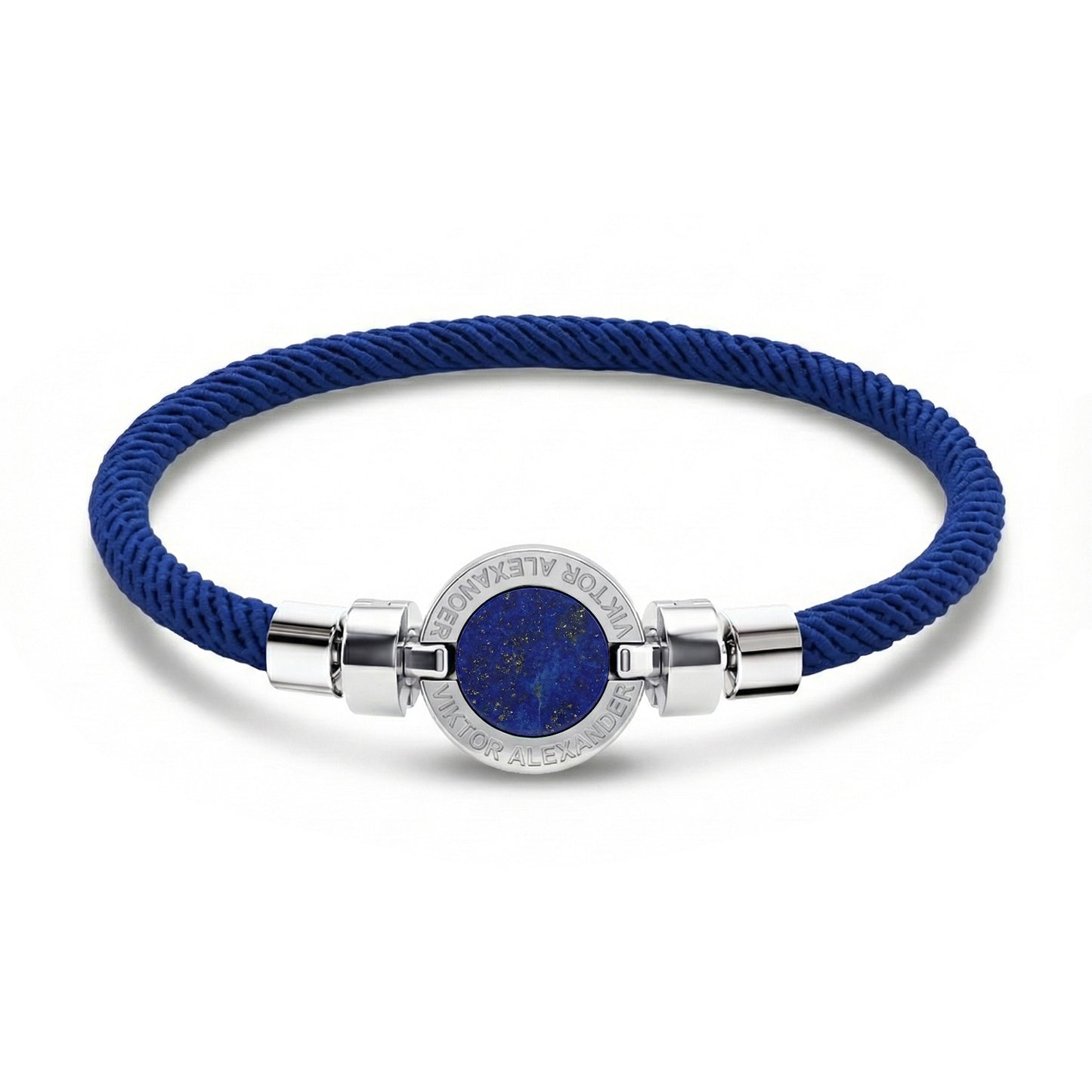 1889 Lapis Lazuli 925 Silver With Italian Nylon Bracelet