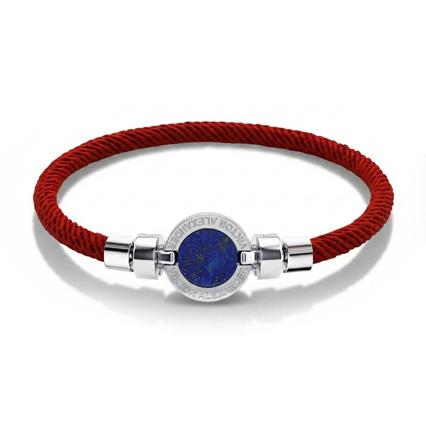 1889 Lapis Lazuli 925 Silver With Italian Nylon Bracelet