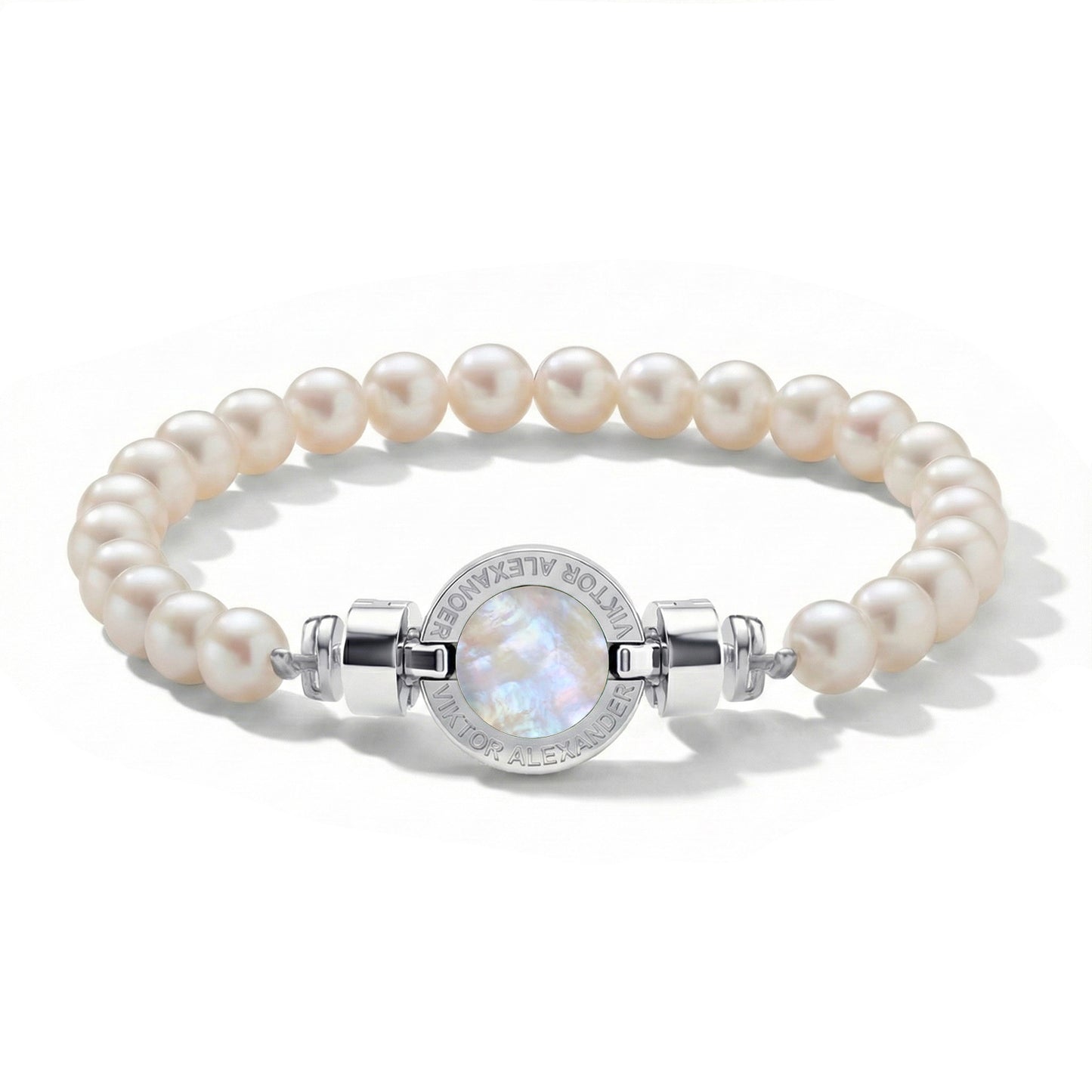 1889 Mother of Pearl 925 Silver Gemstone Bracelets