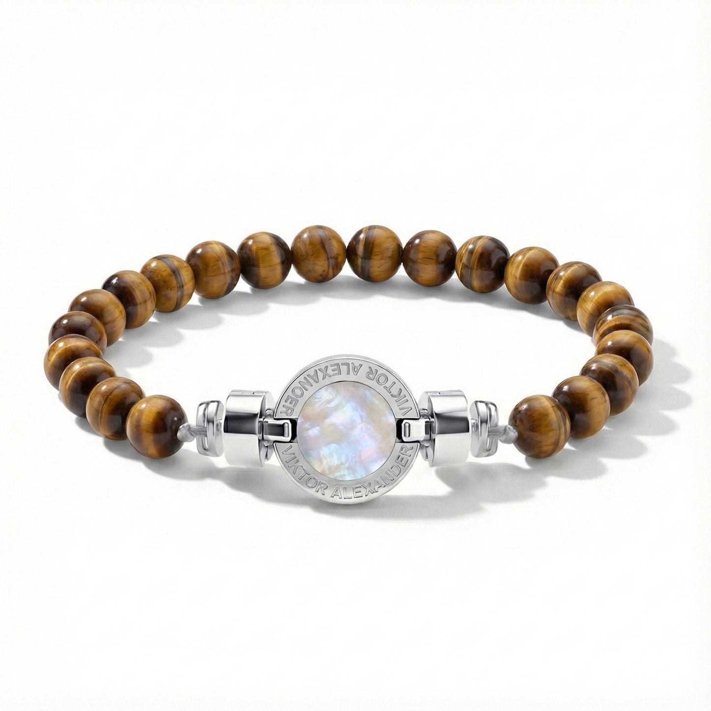 1889 Mother of Pearl 925 Silver Gemstone Bracelets