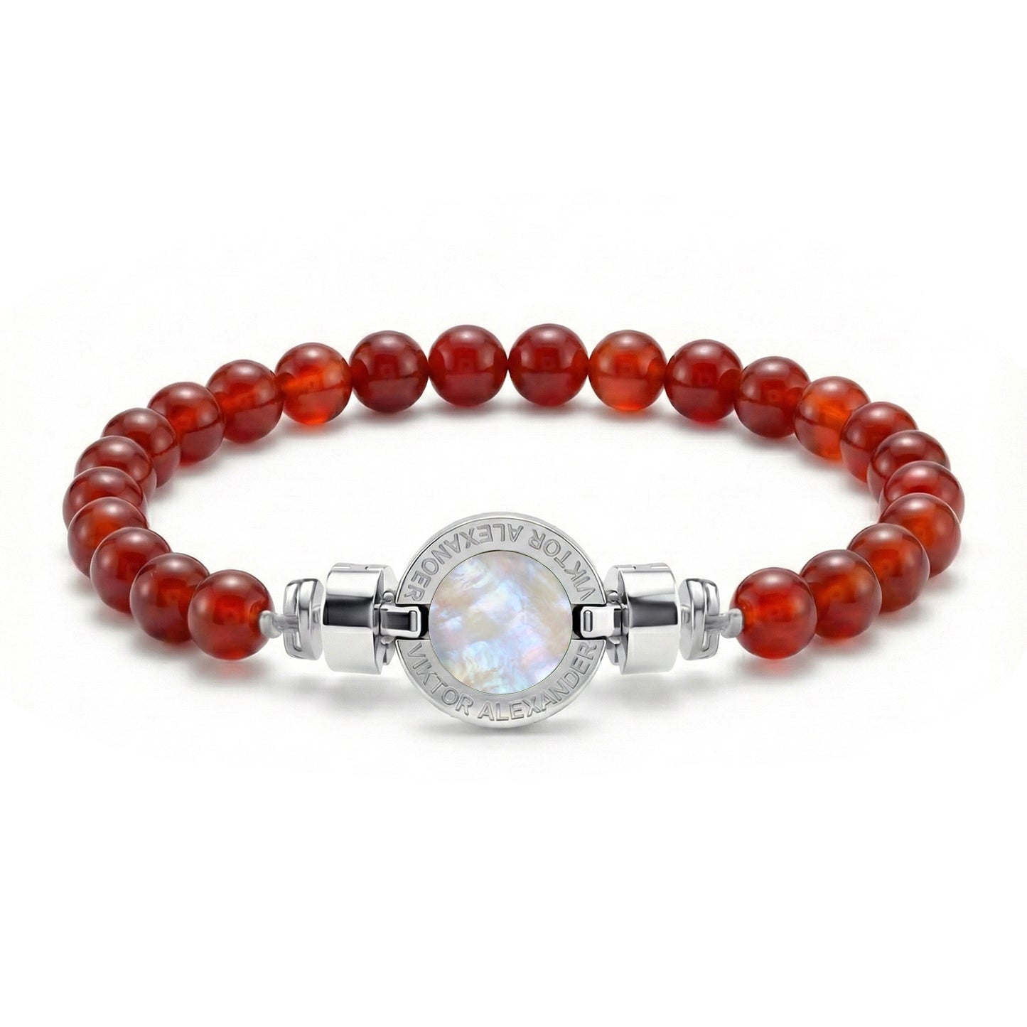 1889 Mother of Pearl 925 Silver Gemstone Bracelets