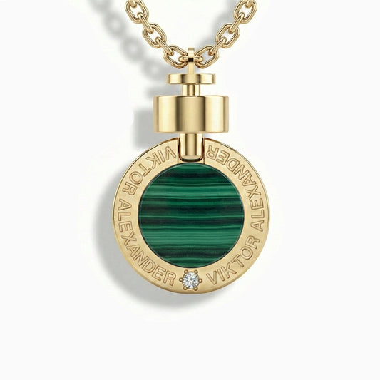 1889 Malachite 18-carat Gold Necklace
