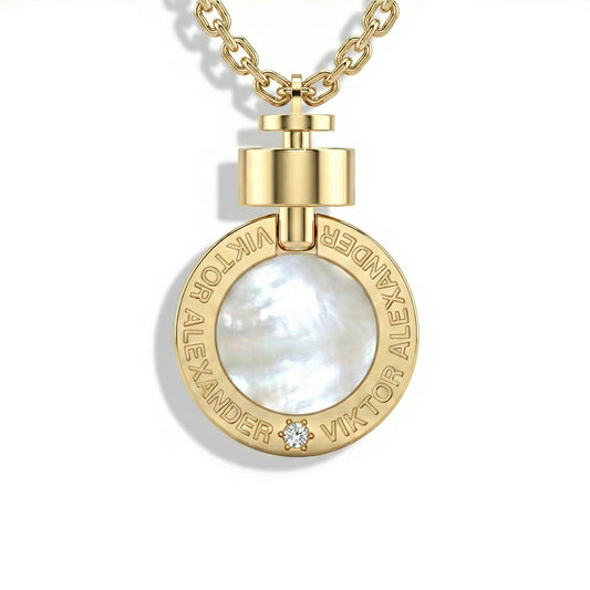 1889 Mother of Pearl 18-carat Gold Necklace